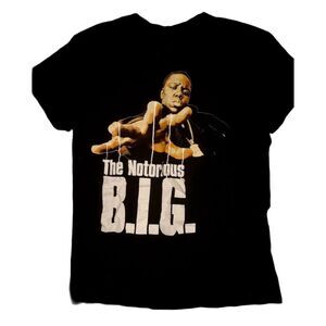 The Notorious B.I.G. Biggie Smalls Graphic T-Shirt Black Unisex L Vintage 90s